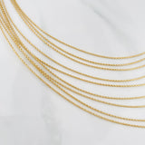 Cadena Cascada 9.95g / 45cm / 0.9mm Oro Amarillo 18K
