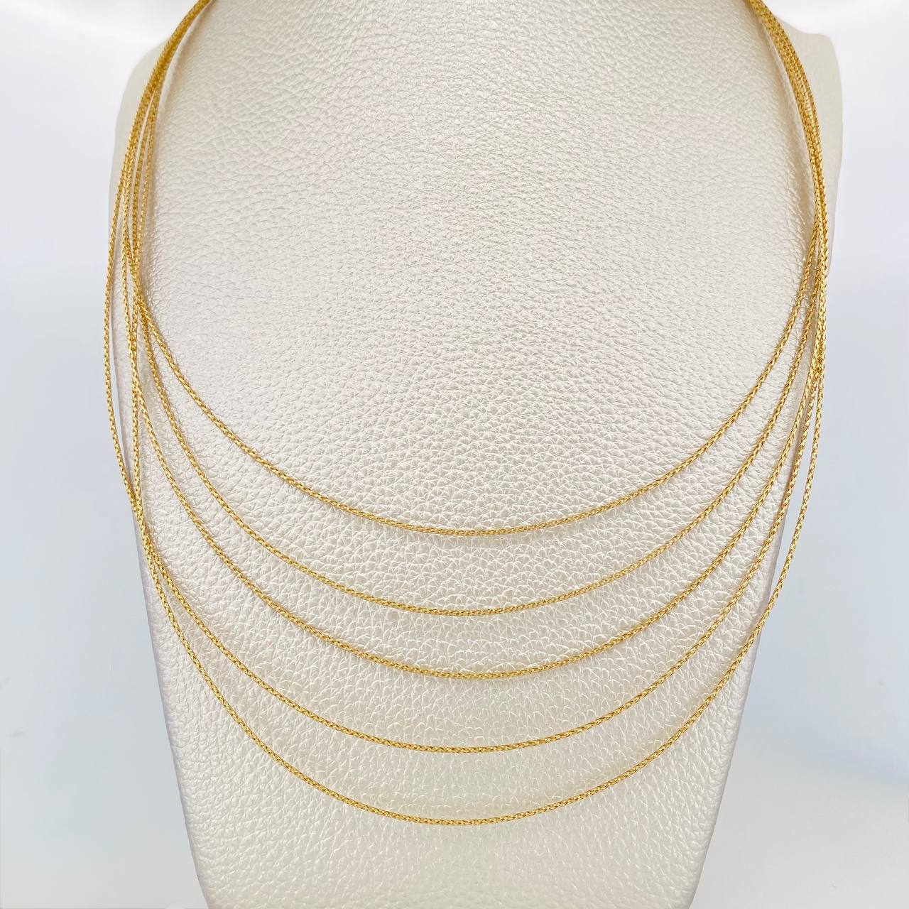 Cadena Cascada 5.7g / 45cm / 0.9mm Oro Amarillo 18K