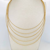 Cadena Cascada 5.75g / 45cm-41.5cm/ 0.9mm Oro Amarillo 18K