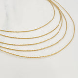 Cadena Cascada 5.7g / 45cm / 0.9mm Oro Amarillo 18K