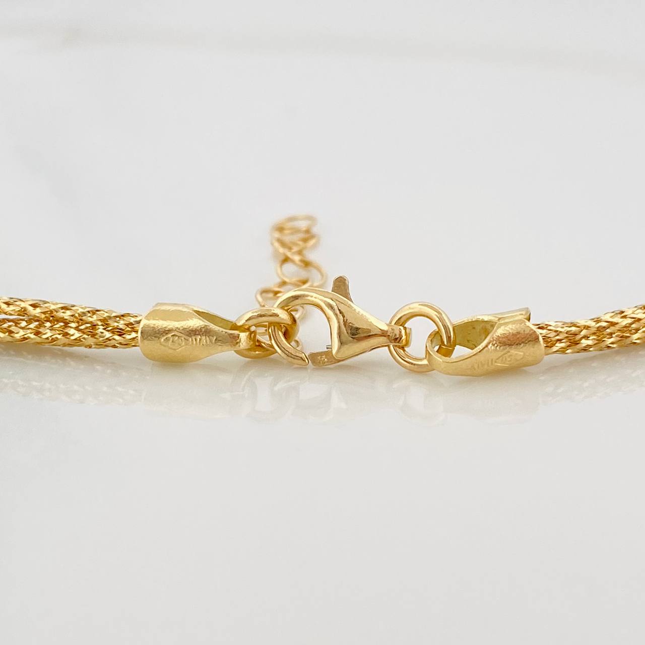 Cadena Cascada 5.75g / 45cm-41.5cm/ 0.9mm Oro Amarillo 18K