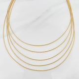 Cadena Cascada 5.7g / 45cm / 0.9mm Oro Amarillo 18K