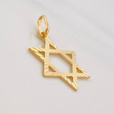 Dije Estrella de David 1.05g / 2.5cm Oro Amarillo 18K