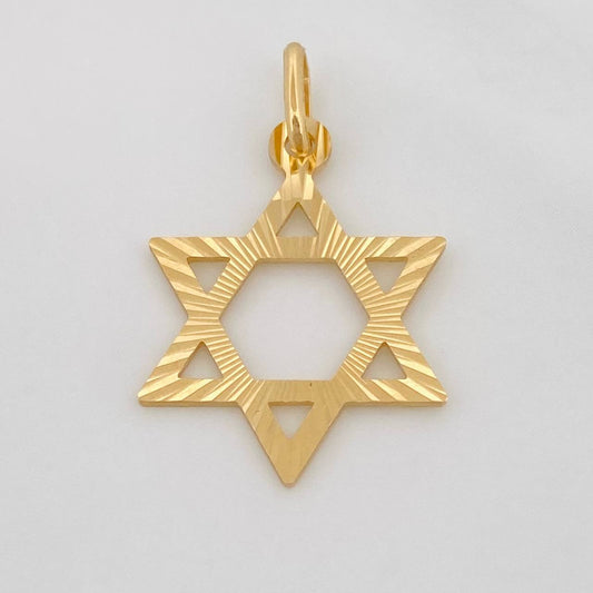Dije Estrella de David 1.05g / 2.5cm Oro Amarillo 18K