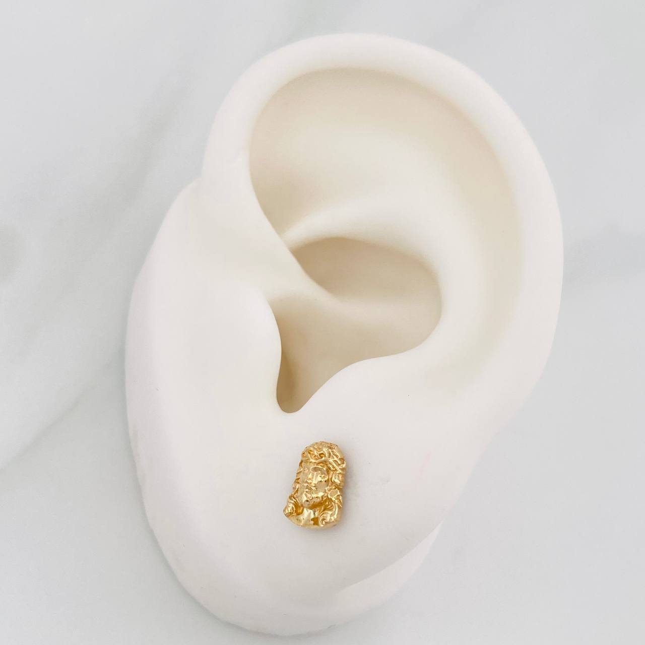 Topos Rostro Cristo 0.9g / 8mm Oro Amarillo 18K