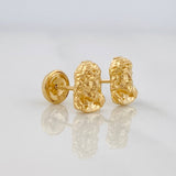 Topos Rostro Cristo 0.9g / 8mm Oro Amarillo 18K