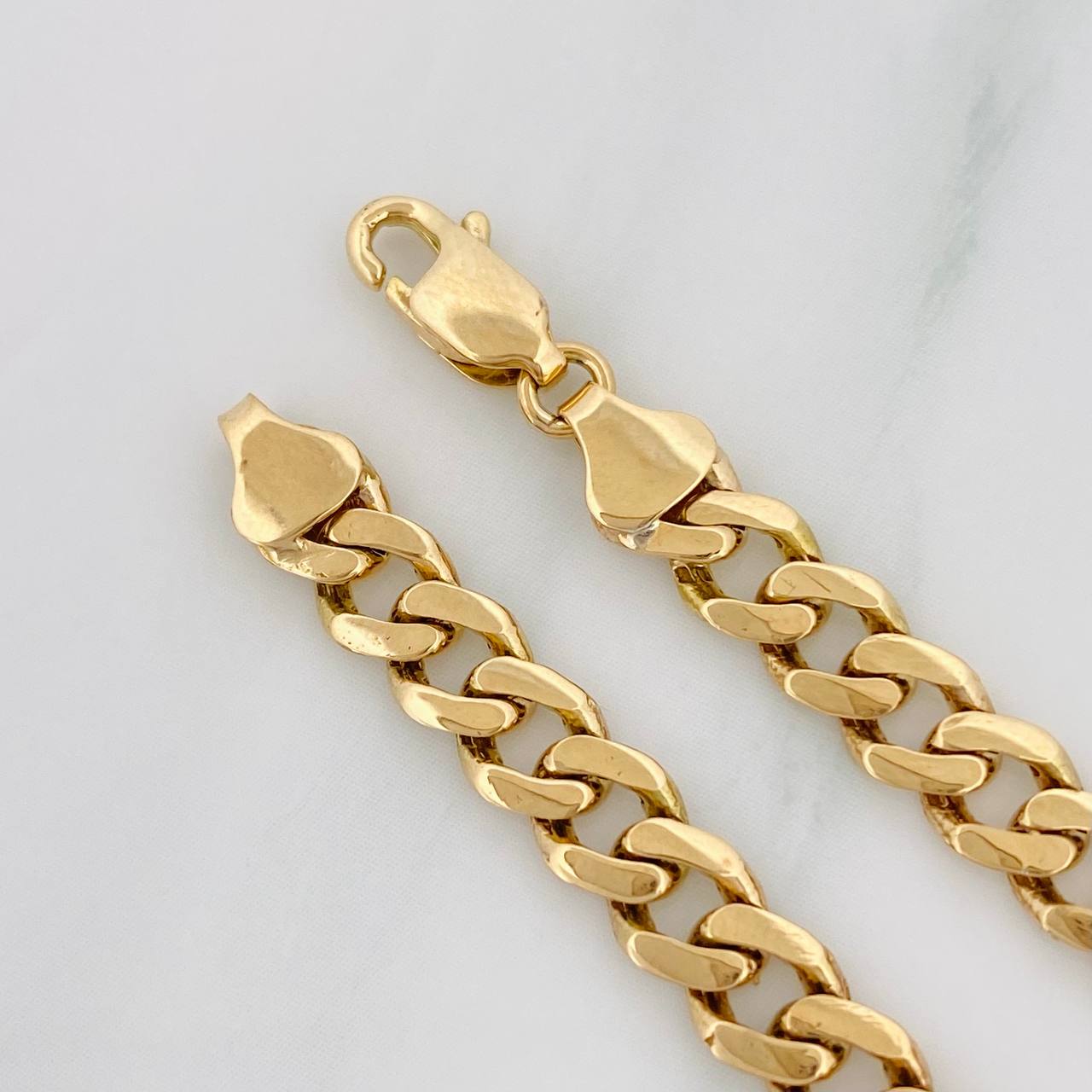 Pulso Cubano 10.2g / 21cm / 6.35mm Oro Amarillo 18K