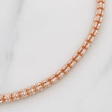 Pulso Ice 6g / 21cm / 2.5mm Dos Oros Blanco Rosa 18K