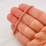 Pulso Ice 6g / 21cm / 2.5mm Dos Oros Blanco Rosa 18K