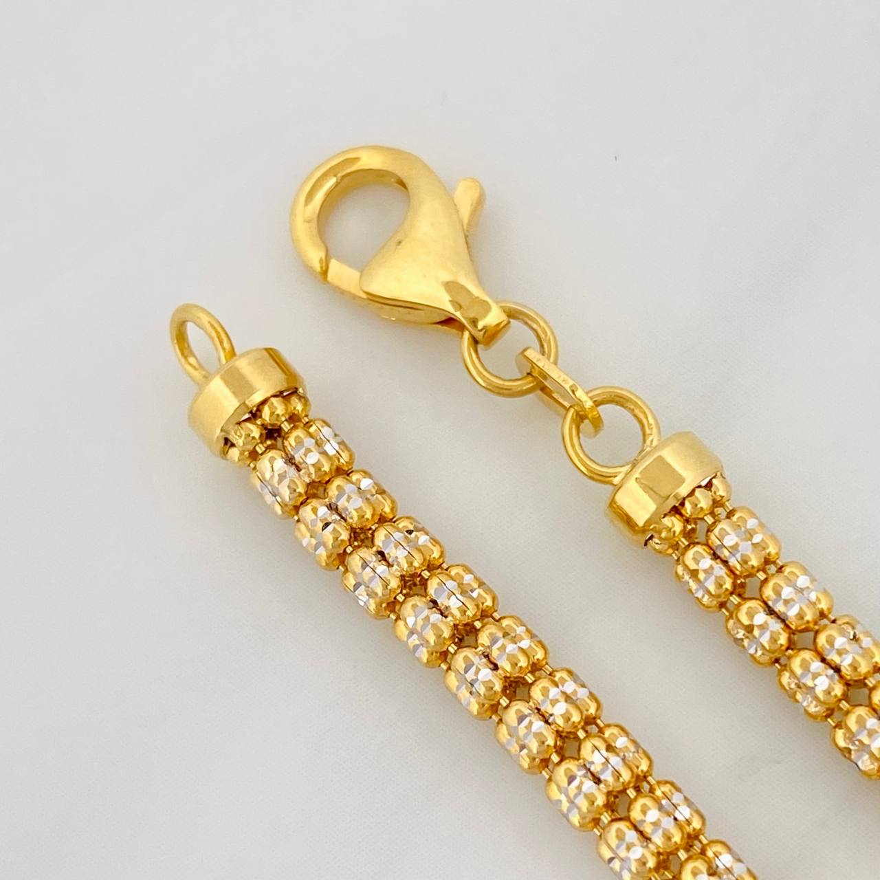Pulso Ice 8.9g / 20.5cm / 3.65mm Dos Oros Amarillo Blanco 18K