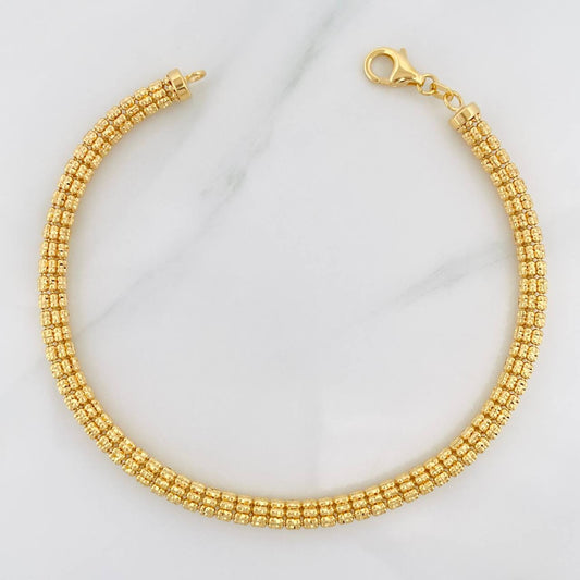 Pulso Ice 11.35g / 21cm / 4.2mm Dos Oros Amarillo Blanco 18K