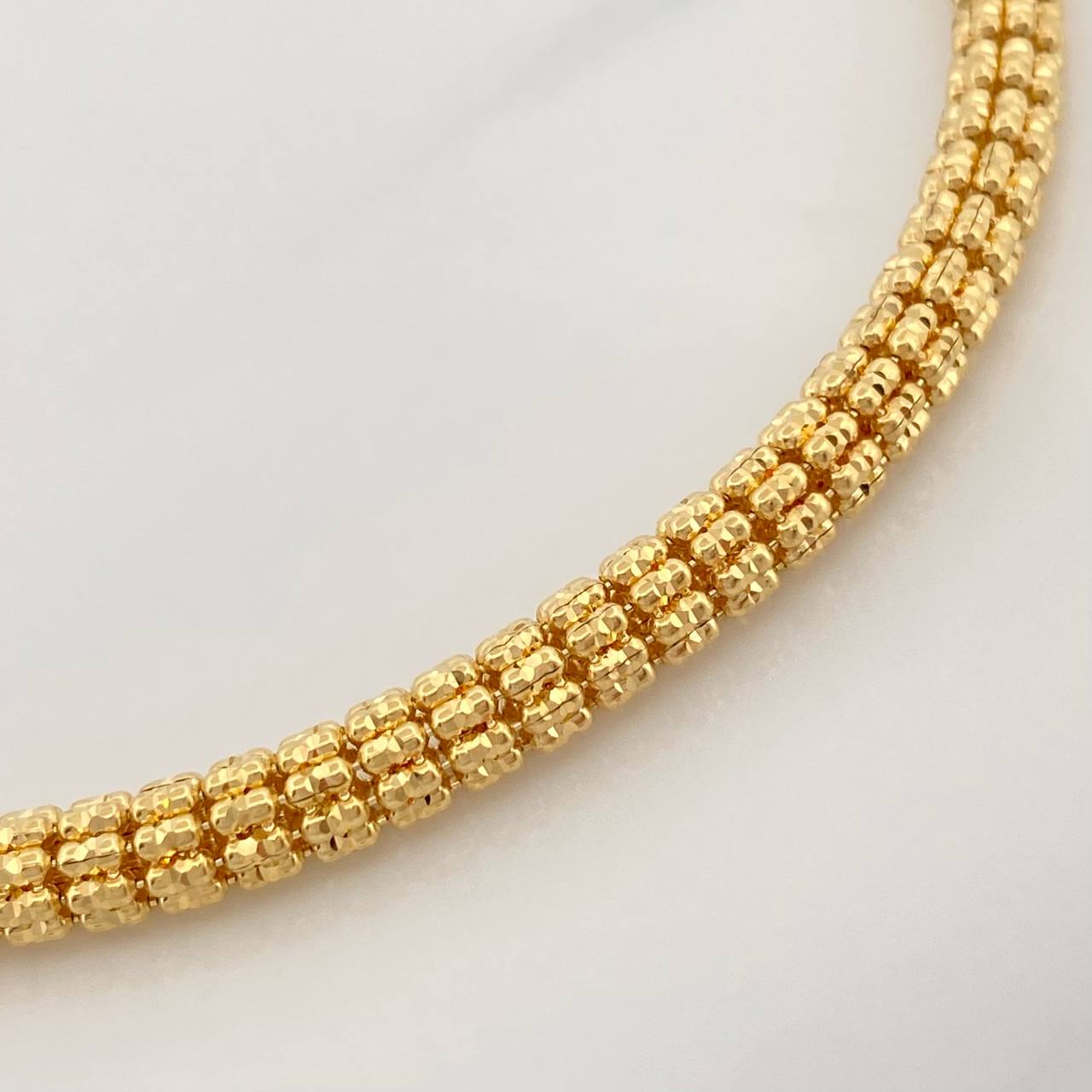 Pulso Ice 11.35g / 21cm / 4.2mm Dos Oros Amarillo Blanco 18K