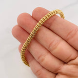 Pulso Ice 11.35g / 21cm / 4.2mm Dos Oros Amarillo Blanco 18K