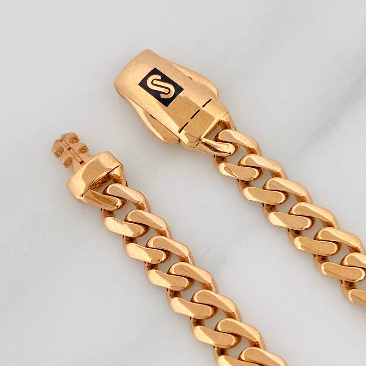 Pulso Cubano Infinito 6.9g / 21cm / 4.94mm Oro Rosa 18K
