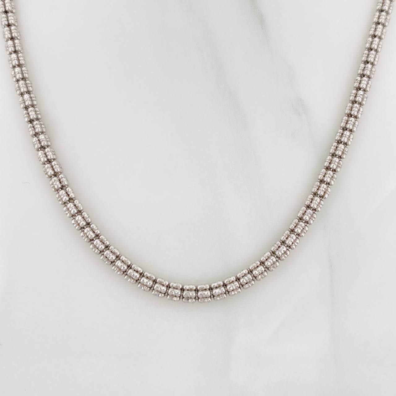 Cadena Ice 12.25g / 60cm / 2.4mm Oro Blanco 18K