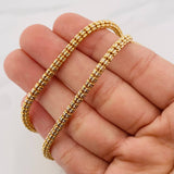 Cadena Ice 28.65g / 70cm / 3.7mm Dos Oros Amarillo Blanco 18K