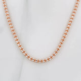 Cadena Ice 18.5g / 70cm / 2.5mm Dos Oros Blanco Rosa 18K