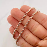 Cadena Ice 18.5g / 70cm / 2.5mm Dos Oros Blanco Rosa 18K