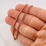 Cadena Franco 5.95g / 60cm / 2.4mm Oro Rosa 18K