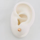 Topos Bola Lisa 0.6g / 6mm Oro Rosa 18K