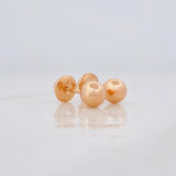 Topos Bola Lisa 0.6g / 6mm Oro Rosa 18K