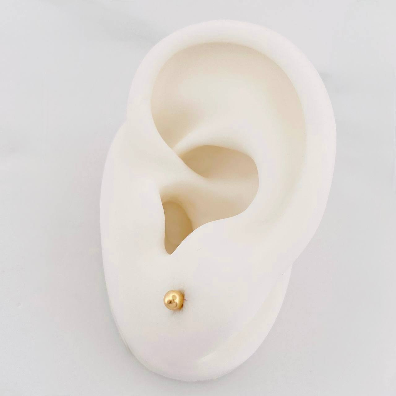Topos Bola Lisa 0.4g / 3mm Oro Amarillo 18K