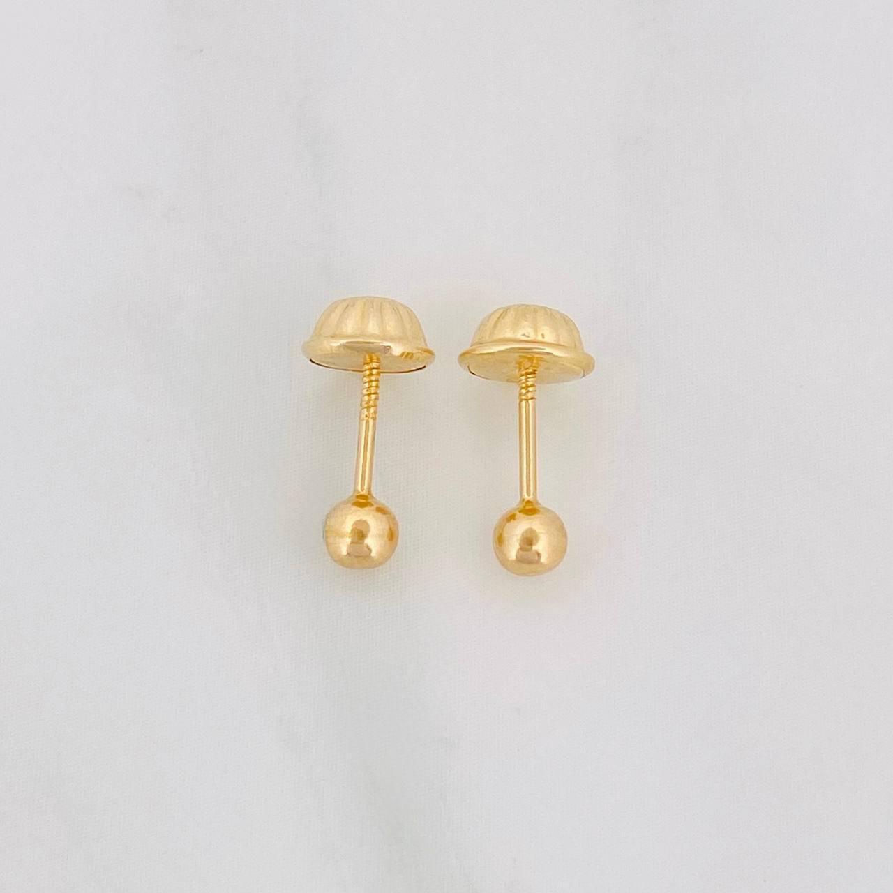 Topos Bola Lisa 0.4g / 3mm Oro Amarillo 18K