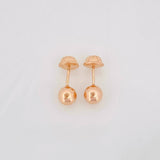 Topos Bola Lisa 0.7g / 6mm Oro Rosa 18K