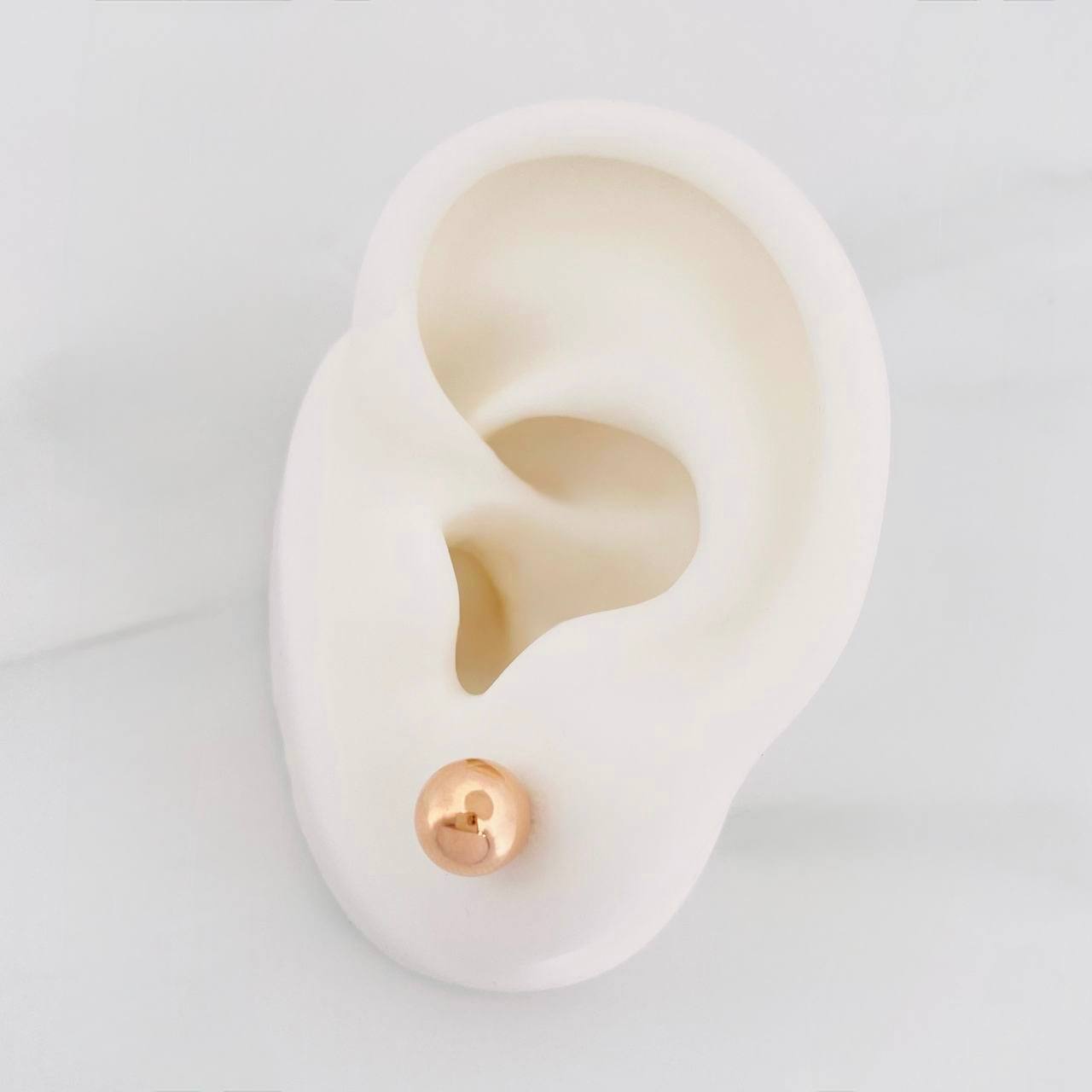 Topos Bola Lisa 0.7g / 6mm Oro Rosa 18K