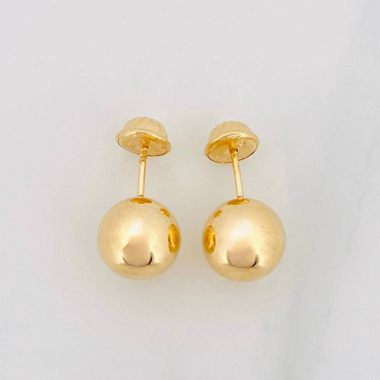 Topos Bola Lisa 0.9g / 8mm Oro Amarillo 18K