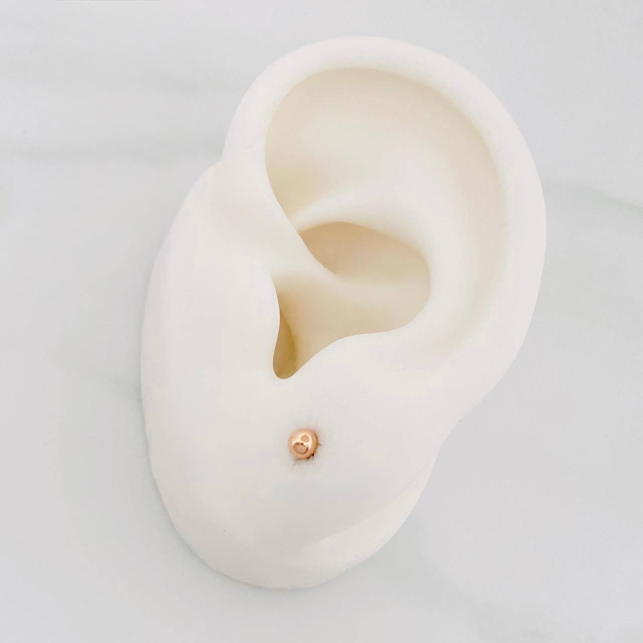 Topos Bola Lisa 0.4g / 3mm Oro Rosa 18K