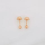 Topos Bola Lisa 0.4g / 3mm Oro Rosa 18K