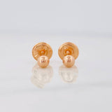 Topos Bola Lisa 0.4g / 3mm Oro Rosa 18K