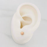 Topos Bola Diamantada 0.5g / 4mm Oro Rosa 18K