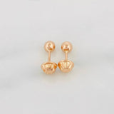 Topos Bola Diamantada 0.5g / 4mm Oro Rosa 18K