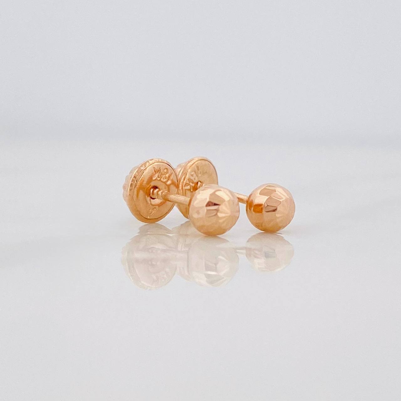 Topos Bola Diamantada 0.5g / 4mm Oro Rosa 18K