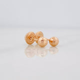 Topos Bola Diamantada 0.5g / 4mm Oro Rosa 18K