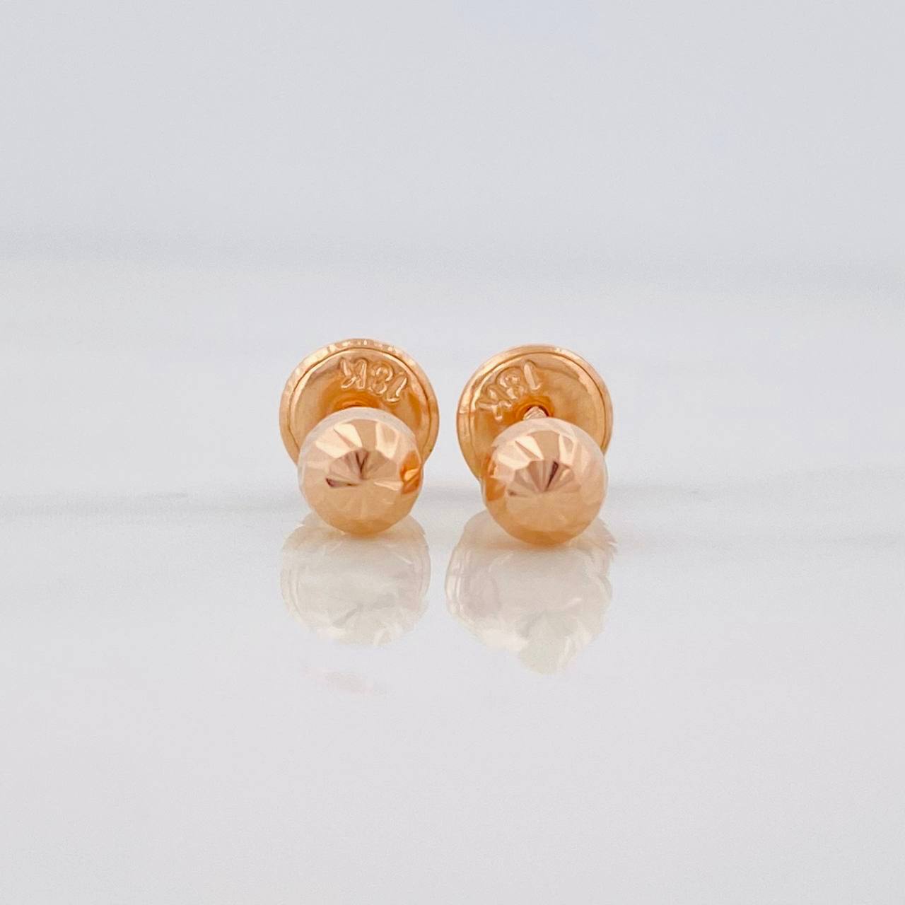 Topos Bola Diamantada 0.5g / 4mm Oro Rosa 18K