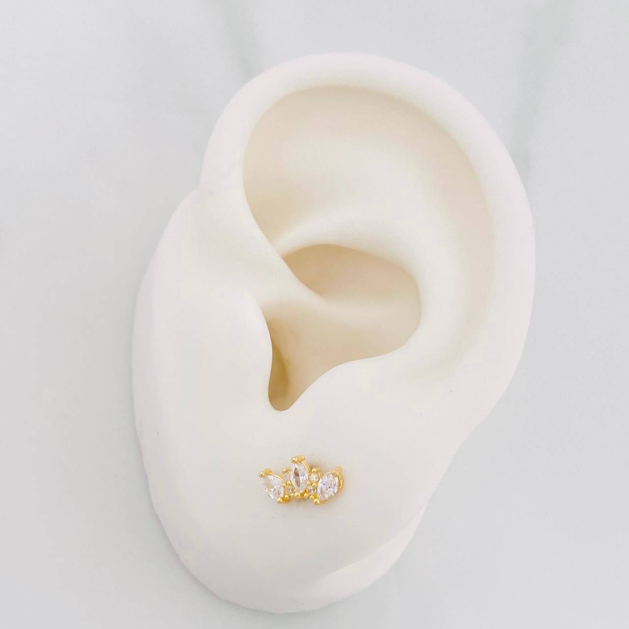 Topos Tiara 0.8g / 8.9mm Oro Amarillo 18K