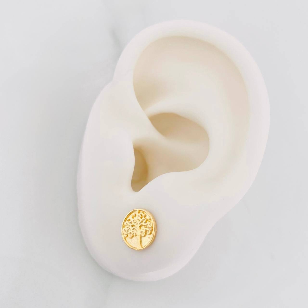 Topos Arbol de la Vida 2.8g / 8.4mm Oro Amarillo 18K