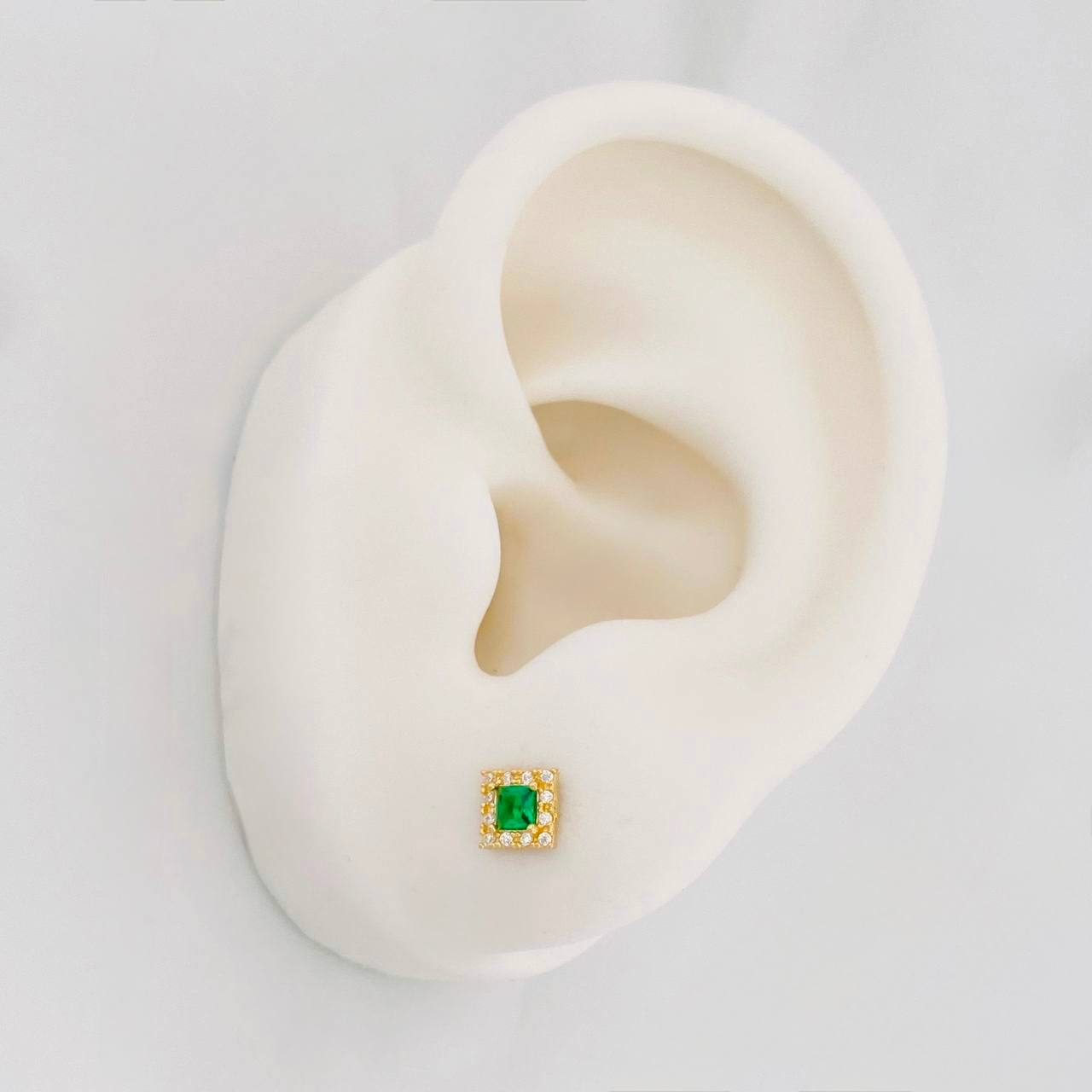 Topos Halo Cuadrado 0.8g / 4.5mm Oro Amarillo 18K