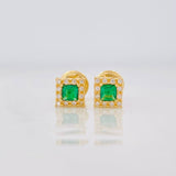 Topos Halo Cuadrado 0.8g / 4.5mm Oro Amarillo 18K