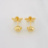 Topos Flor 1.2g / 8mm Oro Amarillo 18K