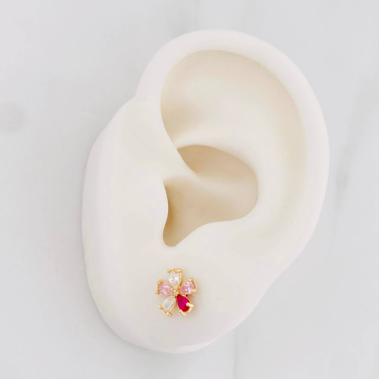 Topos Flor 1g / 7.9mm Oro Amarillo 18K