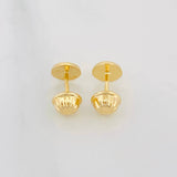 Topos Corona Punteada 0.7g / 7.7mm Oro Amarillo 18K