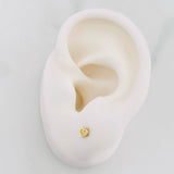 Topos Corazón Tupido 0.45g / 3mm Oro Amarillo 18K