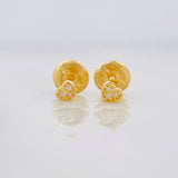 Topos Corazón Tupido 0.45g / 3mm Oro Amarillo 18K