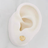 Topos Corazón Tupido 1.05g / 7.4mm Oro Amarillo 18K