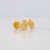 Topos Corazón Tupido 1.05g / 7.4mm Oro Amarillo 18K