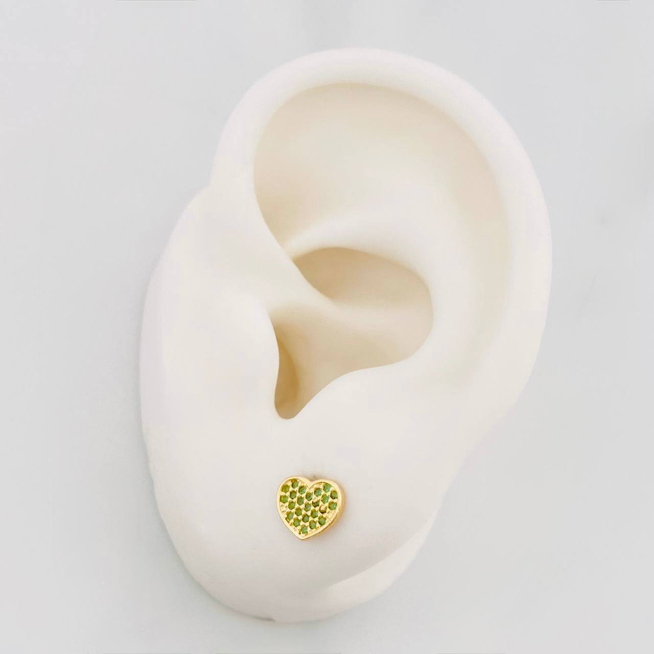 Topos Corazón Tupido 0.95g / 7.3mm Oro Amarillo 18K